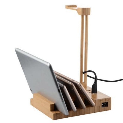 Solid wood earphone stand